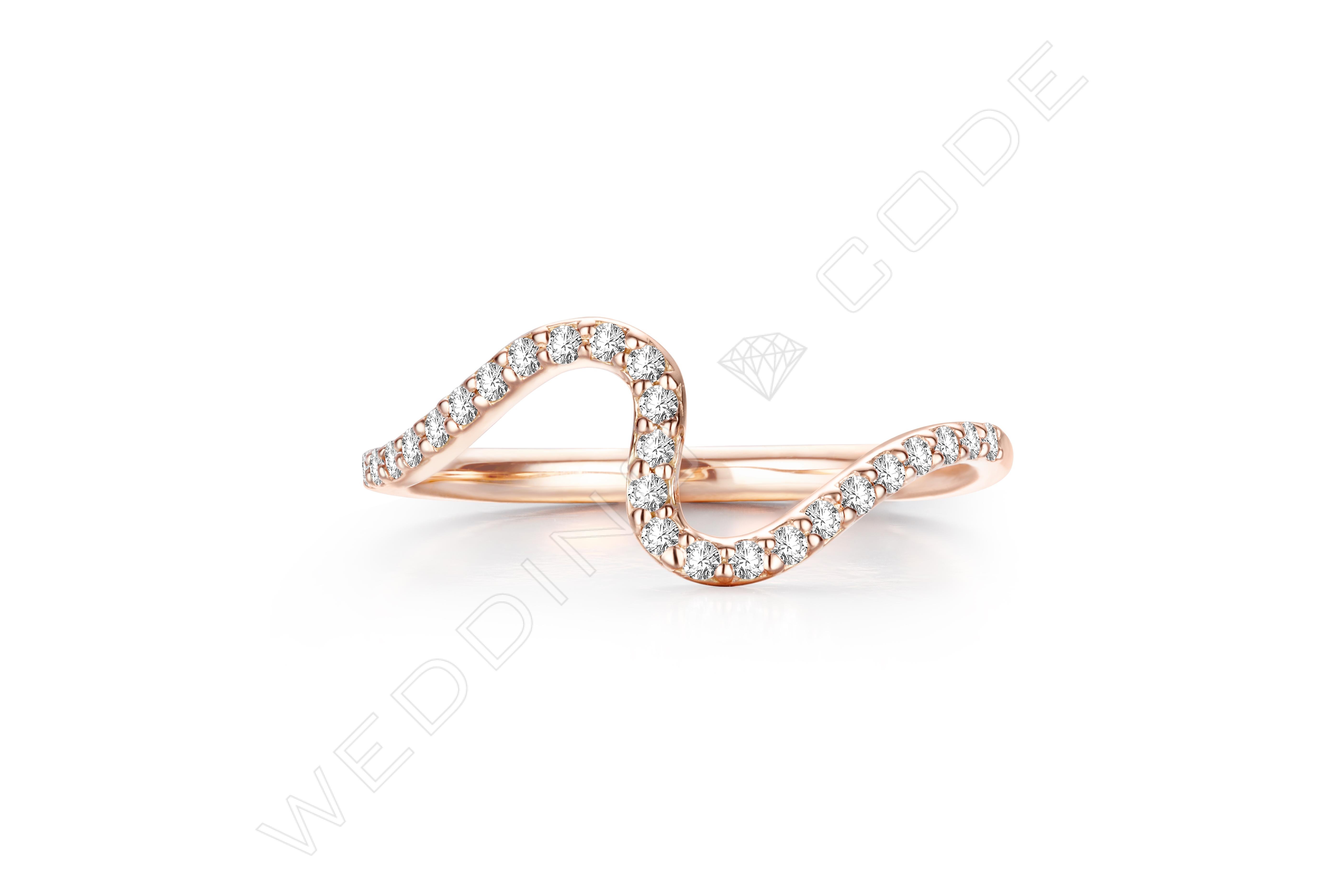 ｜WEDDING CODE｜★0.25 克拉線戒 2846玫
